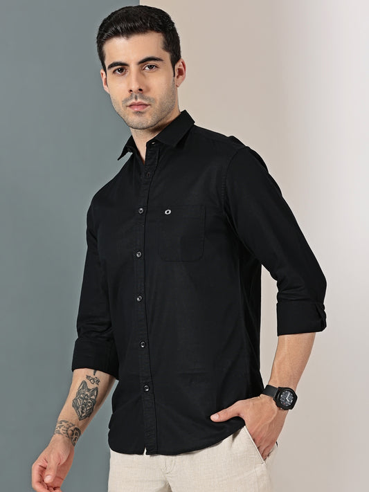 Everyday Black Cotton Slub