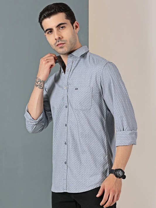 Sky Basket Dobby Giza Shirt