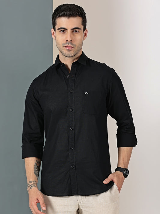 Everyday Black Cotton Slub