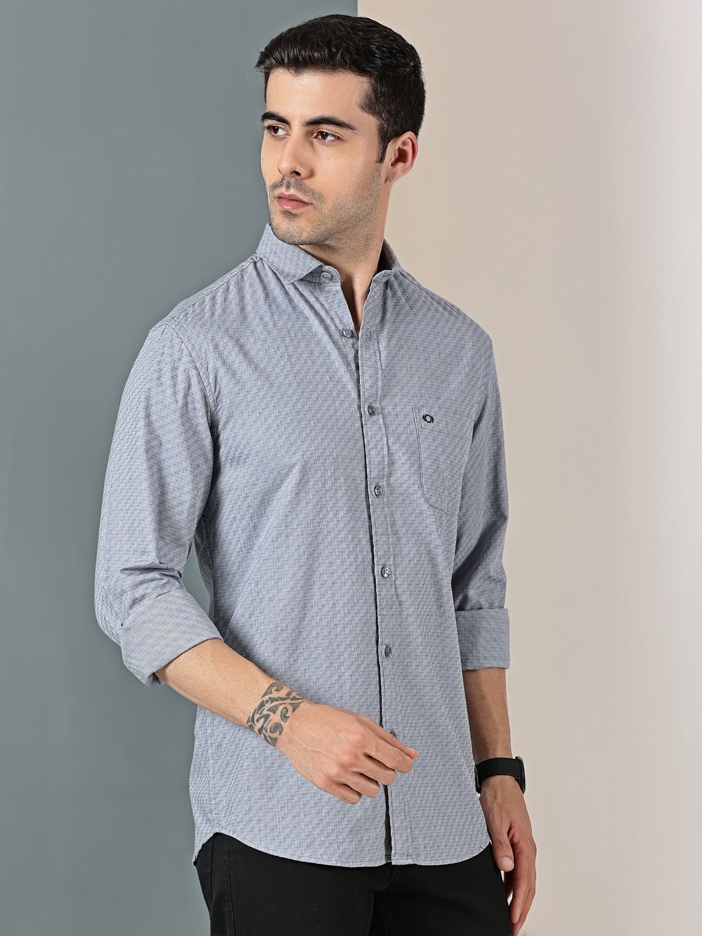 Sky Basket Dobby Giza Shirt