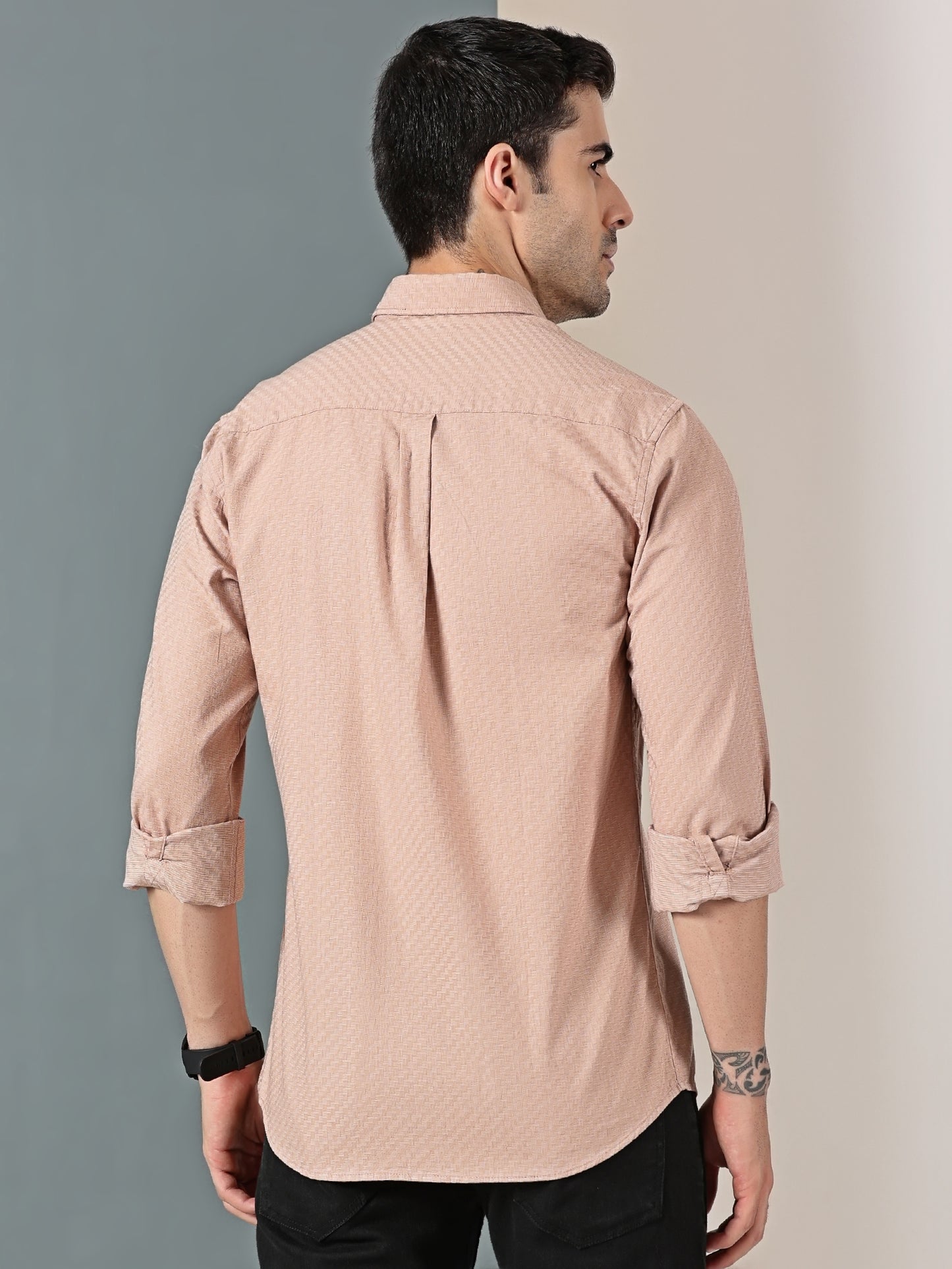 Sandstone Basket Dobby Giza Shirt