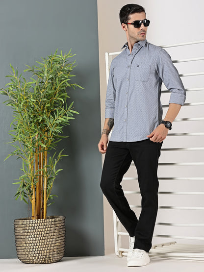 Sky Basket Dobby Giza Shirt