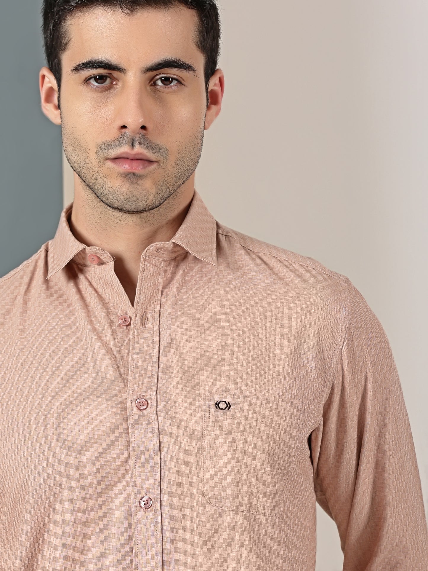 Sandstone Basket Dobby Giza Shirt