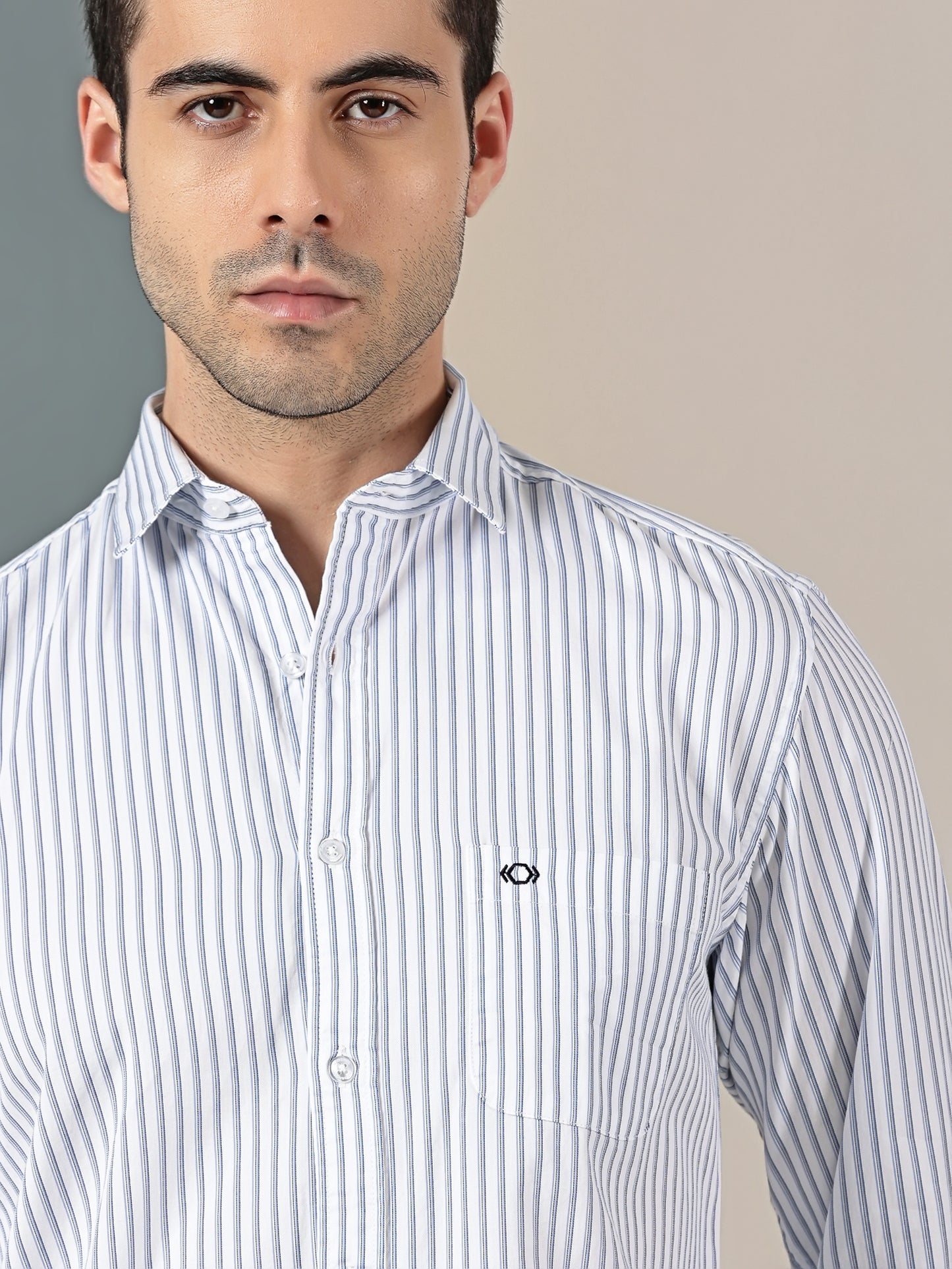 Cool Blue Extra-Fine Stripe Shirt