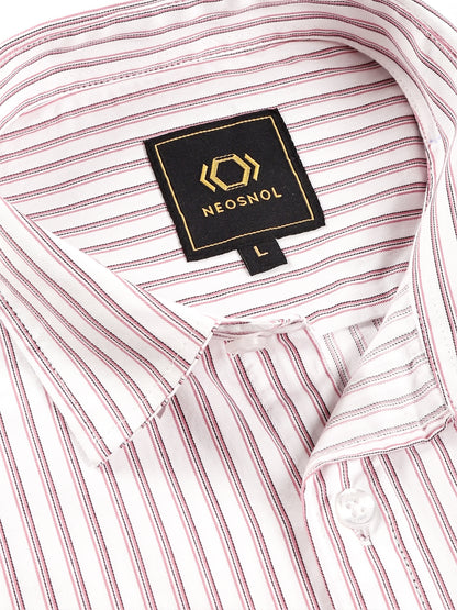 Classic Red Extra-Fine Stripe Shirt